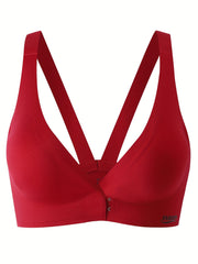 Front Buckle Wireless Push Up Bra