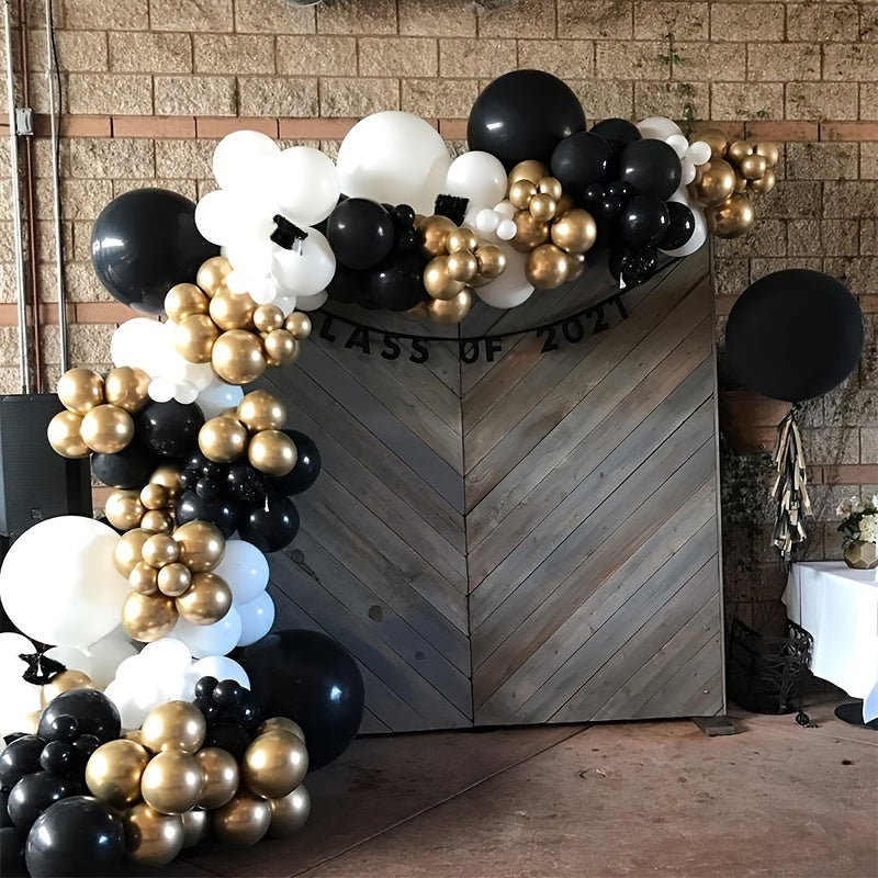 Golden Wedding Birthday Party Supplies Background Balloon Garland