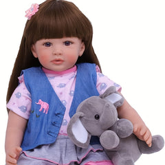 22 Inch Reborn Silicone Real Baby Toddler Doll Soft Reborn Girl Doll