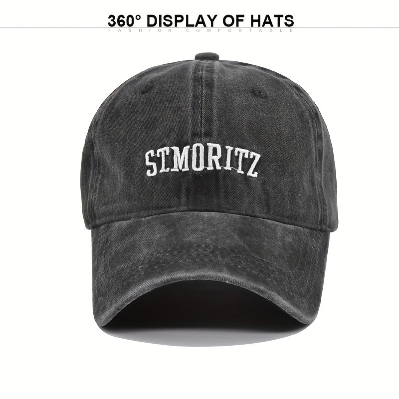 ST MORITZ Embroidered Baseball Cap Curved Brim Hat