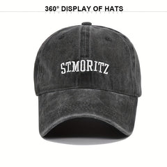 ST MORITZ Embroidered Baseball Cap Curved Brim Hat
