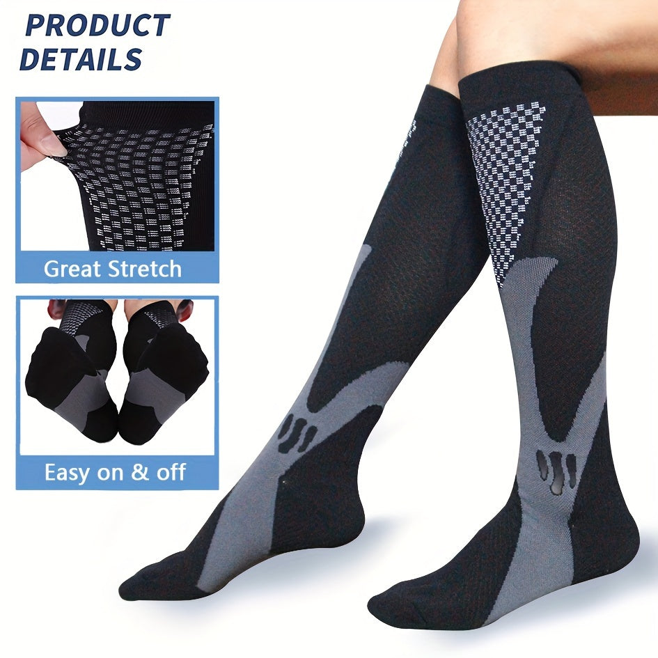 Men's Compression Sport Socks - Sweat Absorbing Nylon Blend