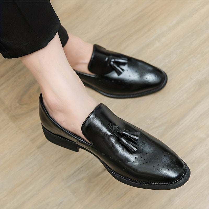 Men's Brogue Tassel Loafer Shoes Casual Slip-On Spring Summer