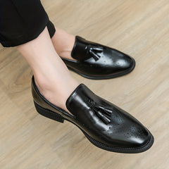 Men's Brogue Tassel Loafer Shoes Casual Slip-On Spring Summer