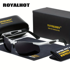 RoyalHot Polarized Rectangle Sunglasses Driving Sun Glasses Shades