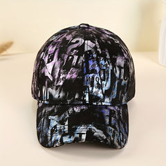 Hip Hop Graffiti Baseball Cap Tie Dye Print Breathable Dad Hats