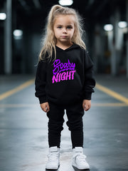 OERYUI 2pc Activewear Set SCARY NIGHT Print Hoodies Pants Set