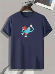 Monster Bball Player Print Men's Comfy Tee