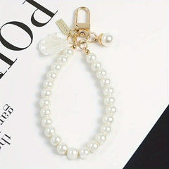 Vintage Pearl Shell Car Keychain for Men