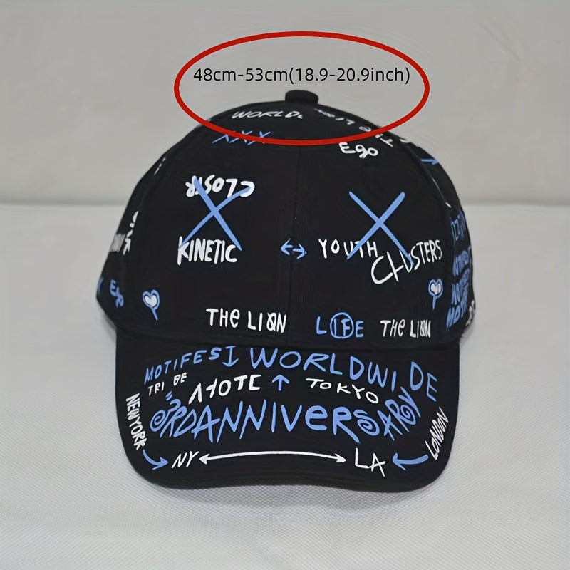 Letter Graffiti Baseball Cap for Men, Women, and Children
