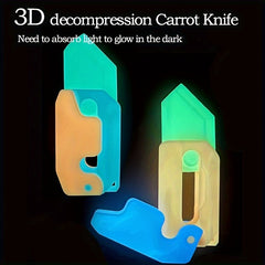 3D Luminous Radish Decompression Toy - Stress Relief Small Toy