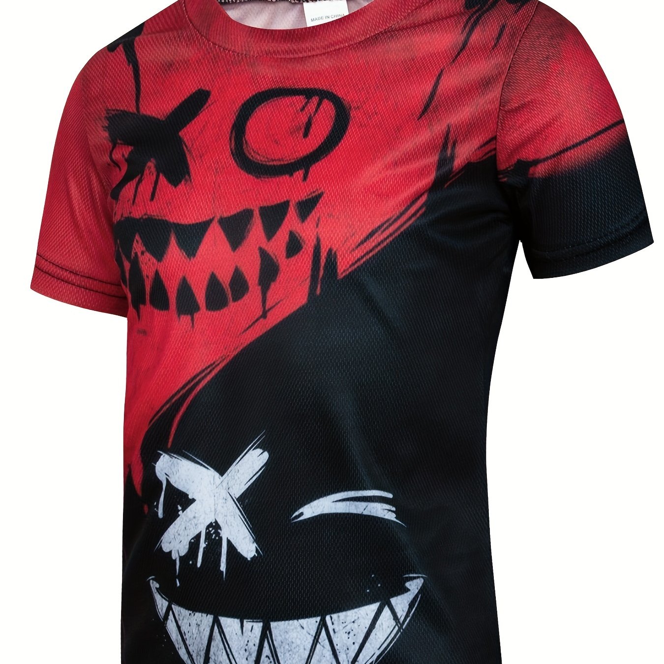 Graffiti Smile Graphic T Shirt for Kids 3D Print Quick Dry & Stretch