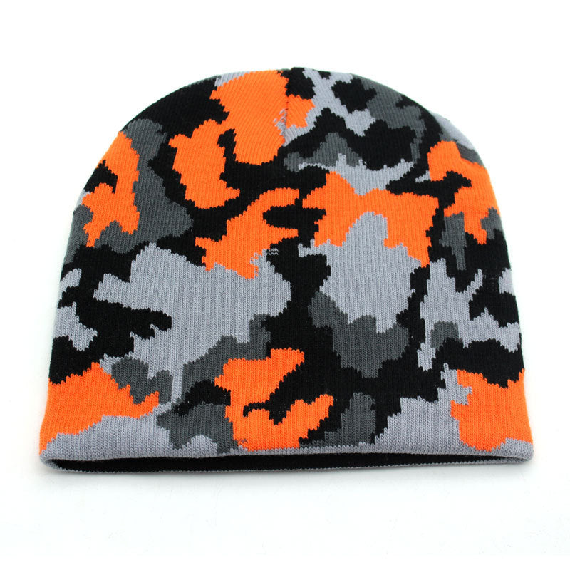 Camouflage Knitted Hat Men Beanie Women Winter Hats For Men Bonnet Knit Caps