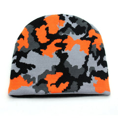Camouflage Knitted Hat Men Beanie Women Winter Hats For Men Bonnet Knit Caps