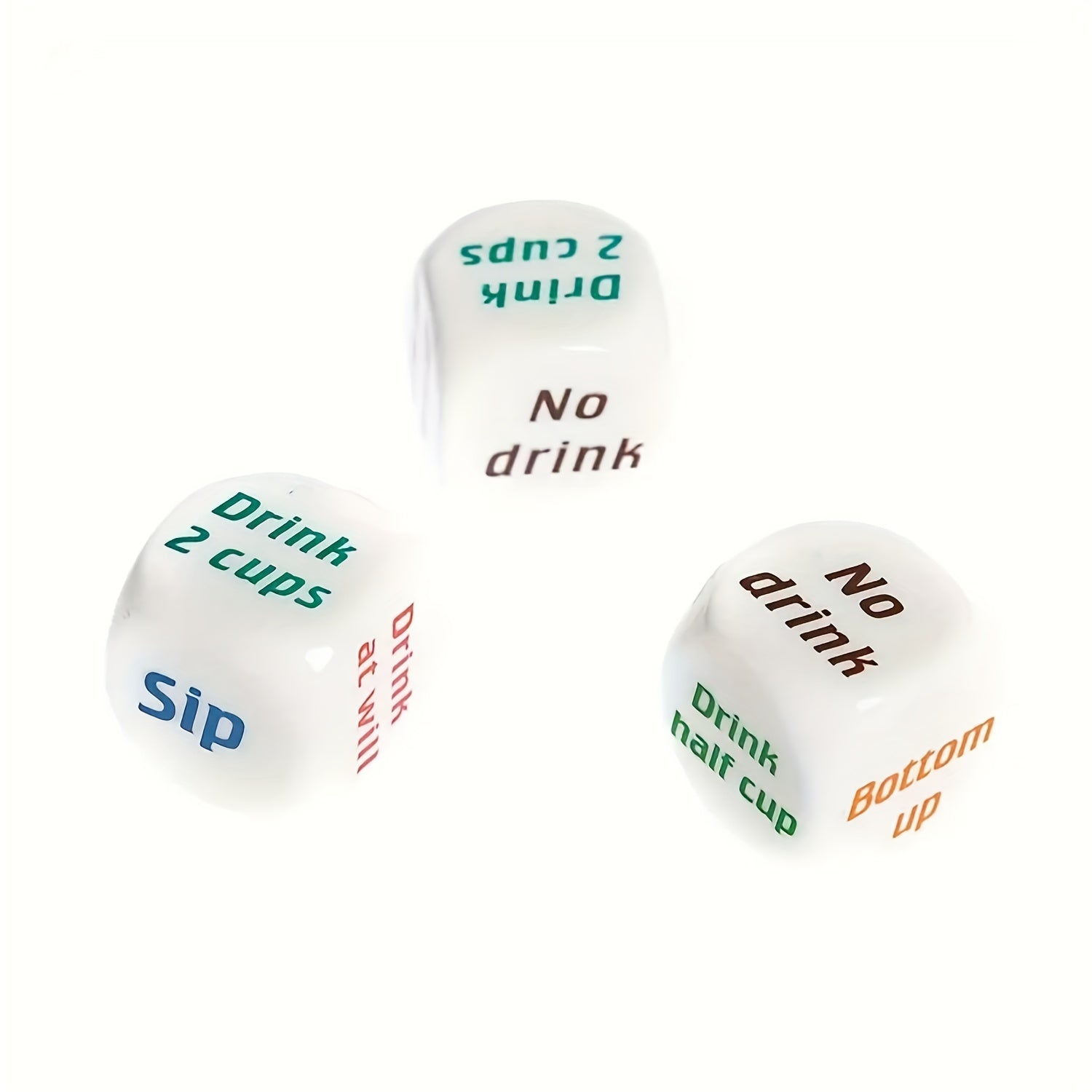 English Wine Dice Bar Entertainment Plastic Dice Toy 1.98cm