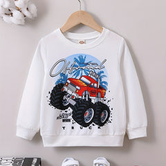 Boy's Off-Road Graphic Sweatshirt for Outdoor Casual Wear