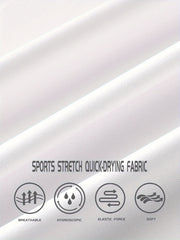 Men's Letter Print Compression Long Sleeve Shirt for Sports Workout