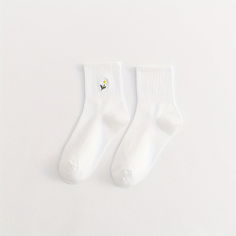 3 Pairs Girls Kids Crew Socks for Spring Autumn