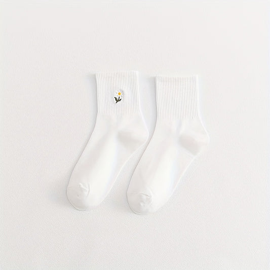 3 Pairs Girls Kids Crew Socks for Spring Autumn