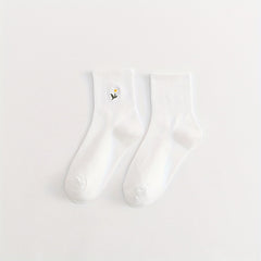 3 Pairs Girls Kids Crew Socks for Spring Autumn