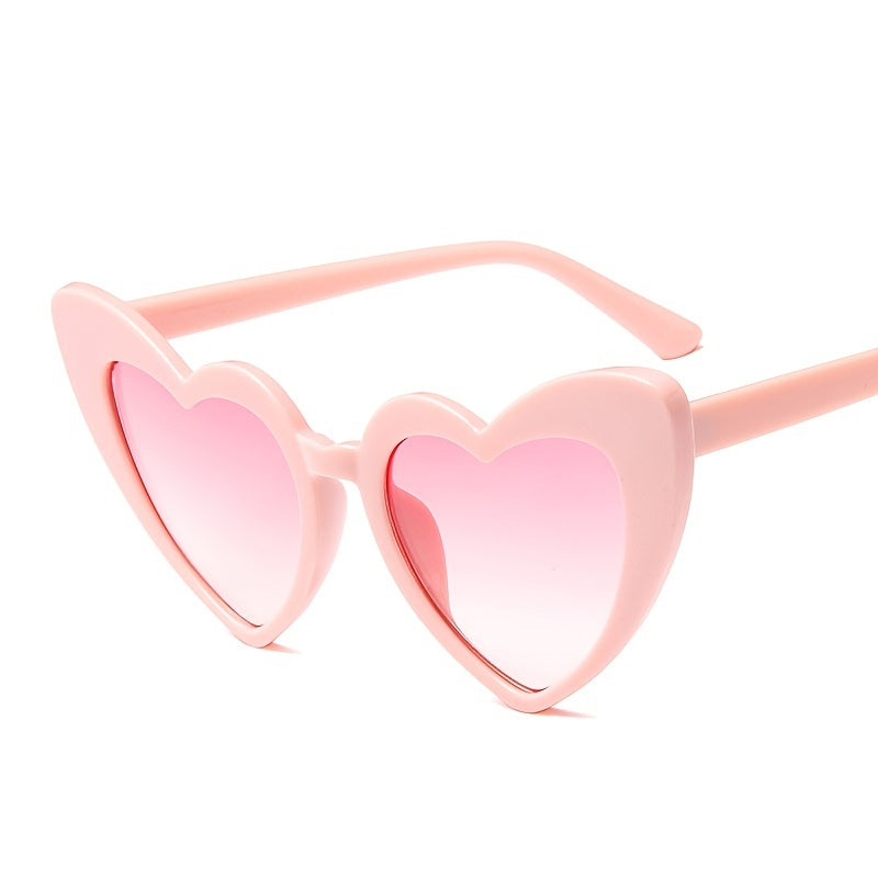 Heart Sunglasses Metal Large Frame Sunscreen Glasses