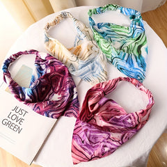 Floral Print Chiffon Triangle Scarf Bandana Boho Head Wrap Hair Accessory
