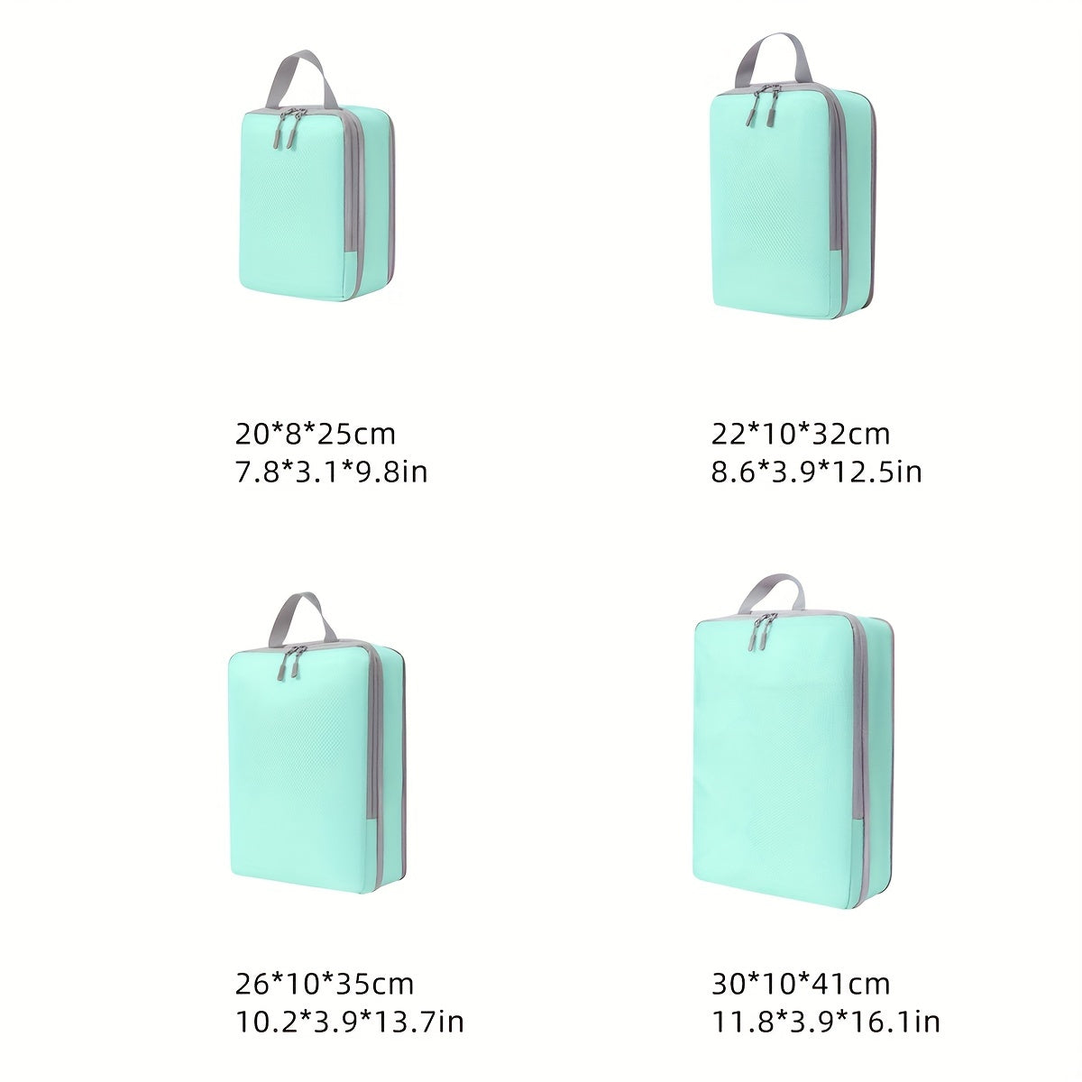 4pcs Compression Luggage Packing Organizer Set Lightweight Storage Bag