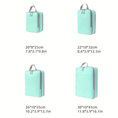 4pcs Compression Luggage Packing Organizer Set Lightweight Storage Bag
