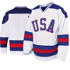 Men's Retro Ice Hockey Jersey Stitched Sweatshirt