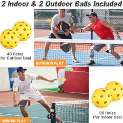 Wooden Honeycomb Pickleball Racket Set with Bag