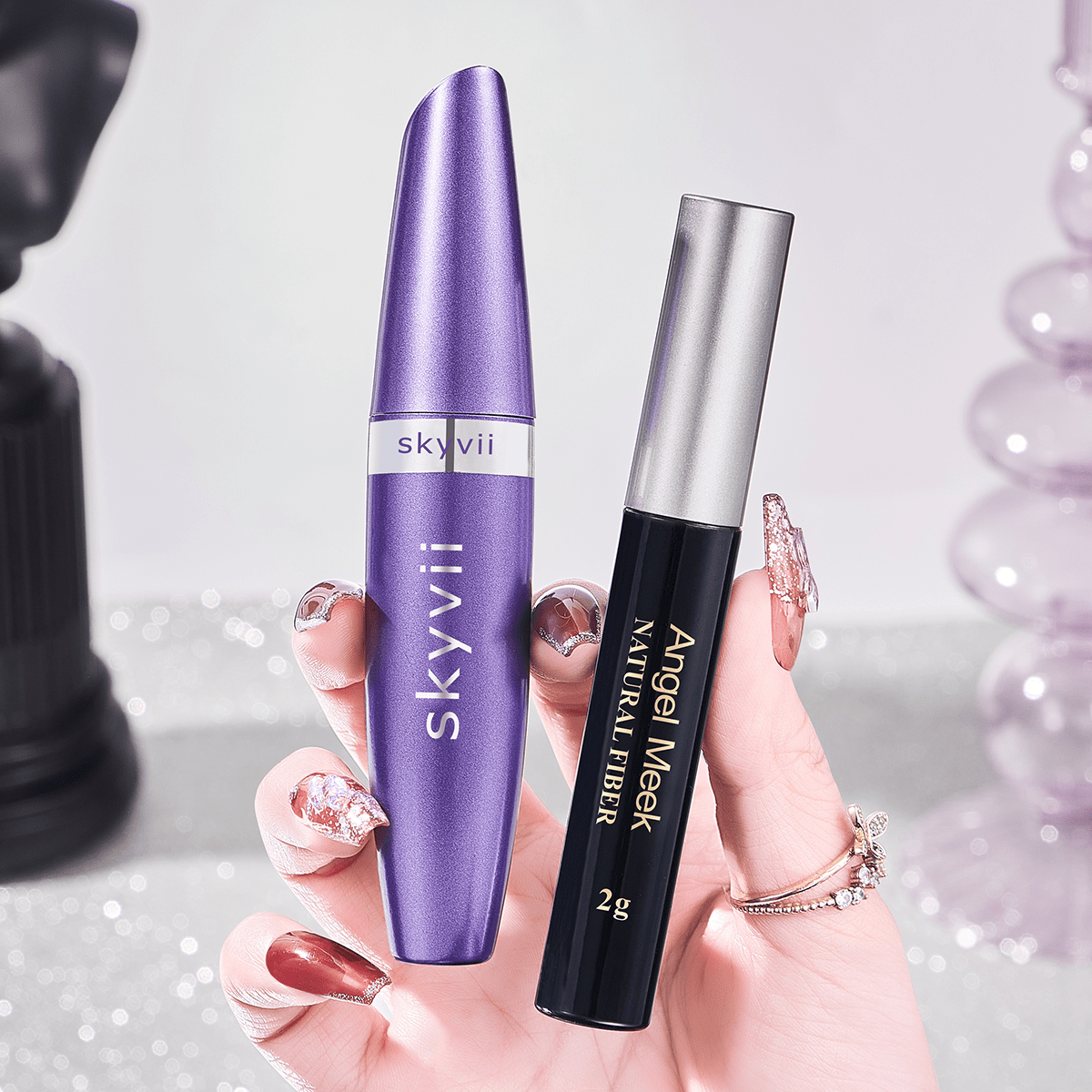 Fiber Mascara Set Waterproof Long Lasting Makeup