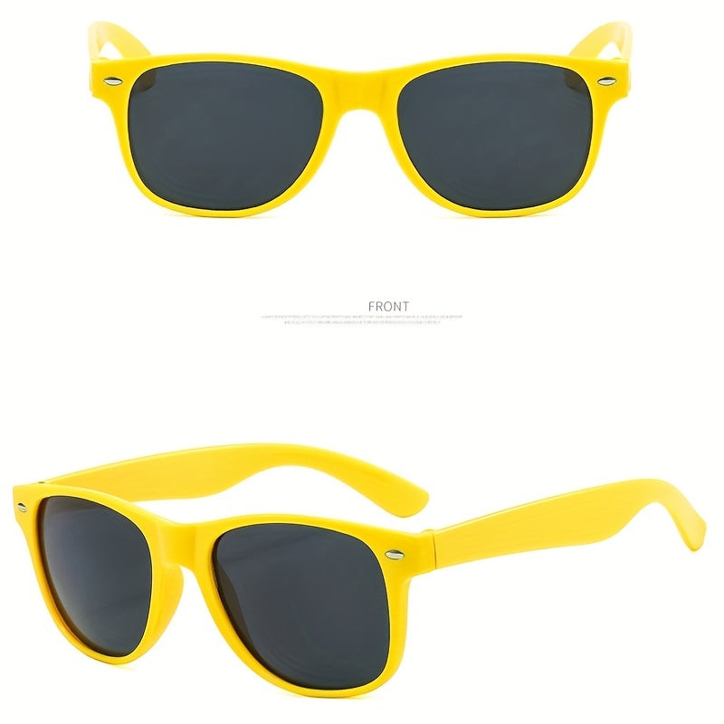 Boy's Square Frame Sunglasses Vintage Style UV Protection