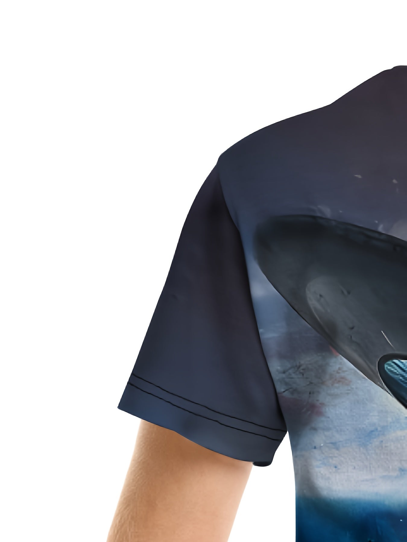 Boys Space 3D Print T shirt Short Sleeve Crew Neck Top