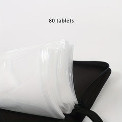 80pcs DVD Storage Wallet - Hard Plastic Case for CDs and DVDs