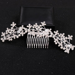 Crystal Hair Comb Clip Headband for Women Bride Rhinestone Party Prom Wedding