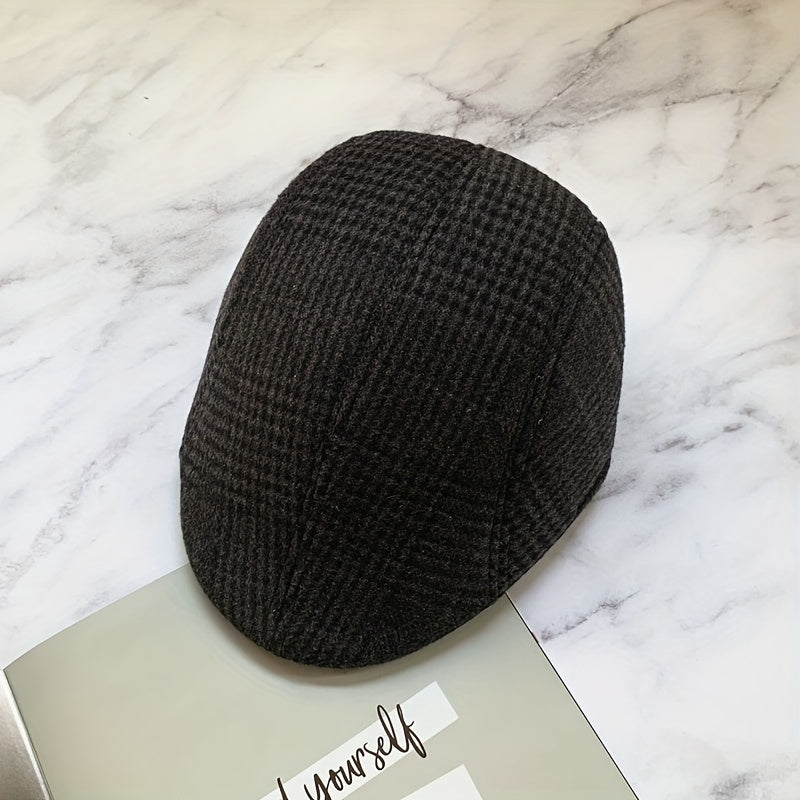 Outdoor Retro Casual Plaid Beret For Men