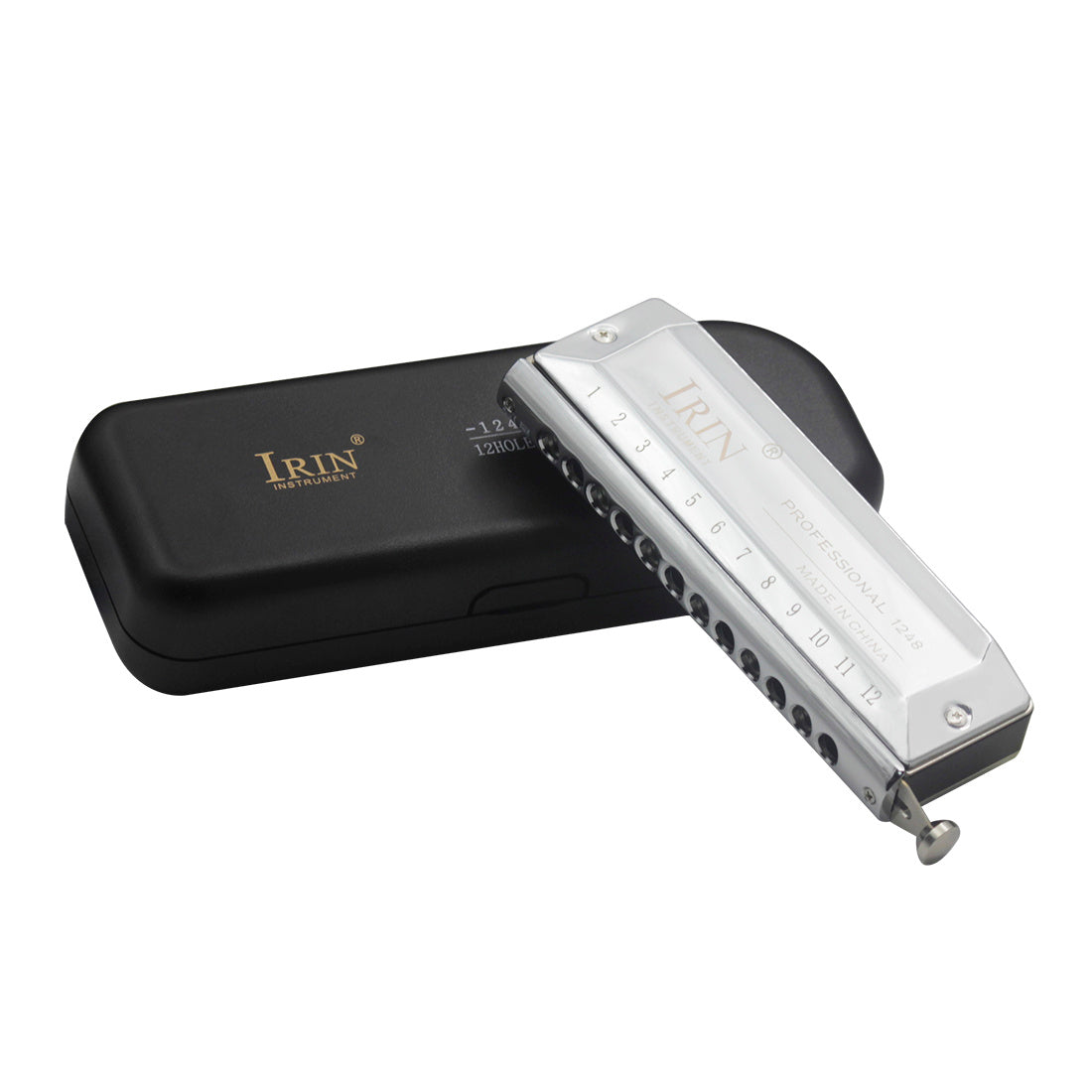 48 Tone Silver Harmonica Professional Woodwind Instrument for Music