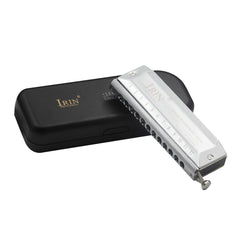 48 Tone Silver Harmonica Professional Woodwind Instrument for Music