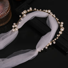 Bridal Headpiece Faux Pearl Soft Chain Hairband Hair Accessories Wedding