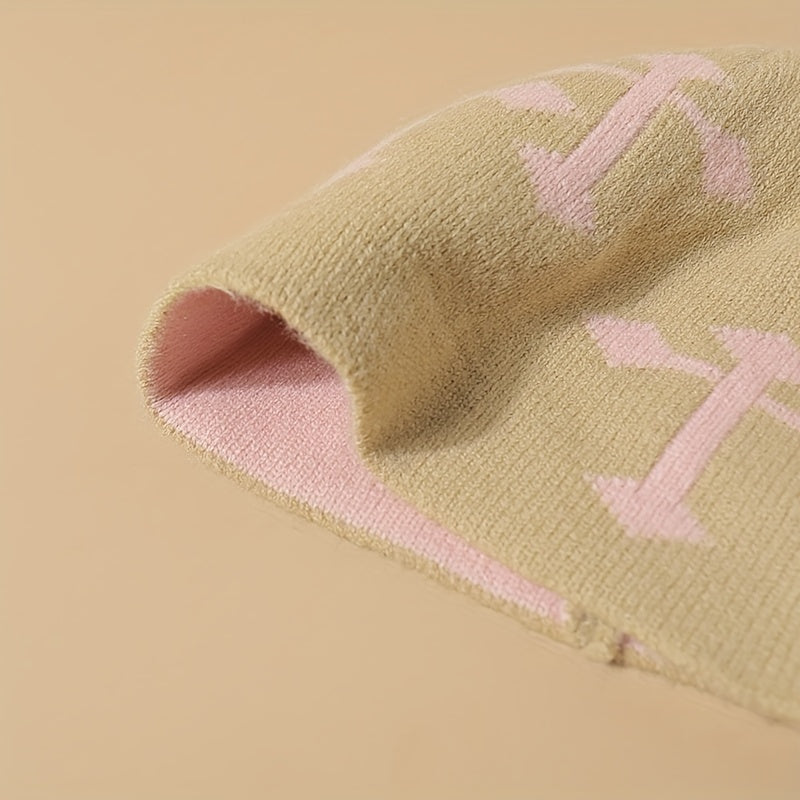 Y2K Multicolor Cross Woolen Stacking Beanie