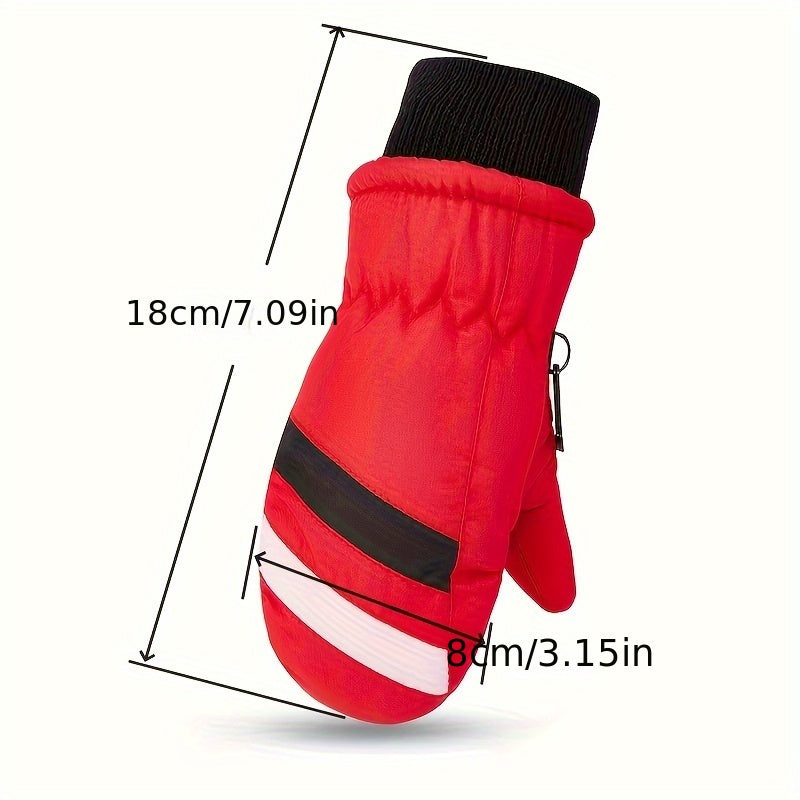 Winter Waterproof Cycling Gloves for Kids 3-6 Years