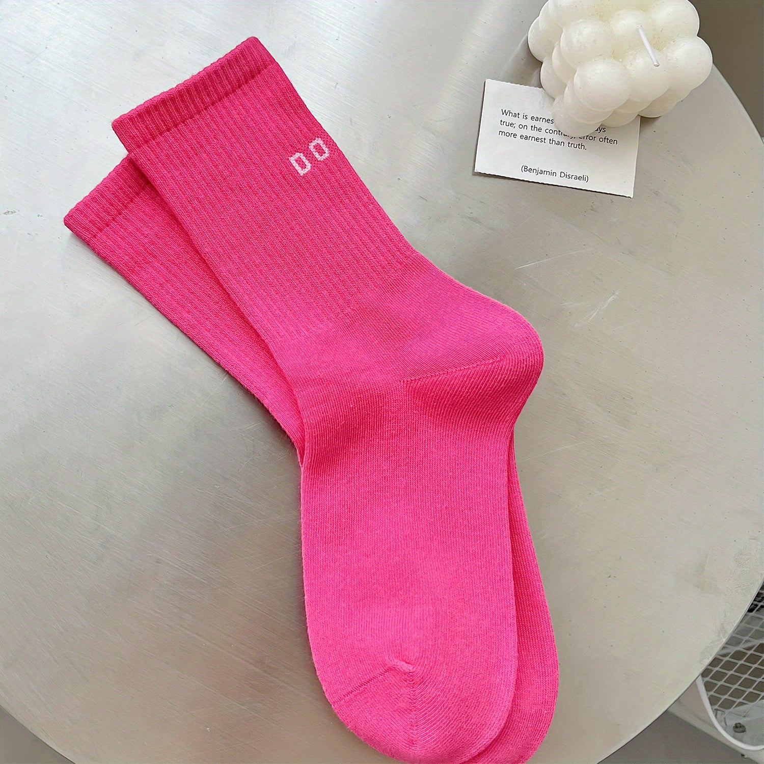 Letter Print Socks Mid Tube Women's Stockings