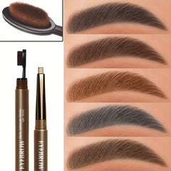 Dual Head Eyebrow Pencil Waterproof Long Lasting with Powder