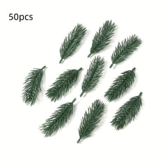 50pcs Artificial Pine Needles for DIY Wreaths Christmas Decorations