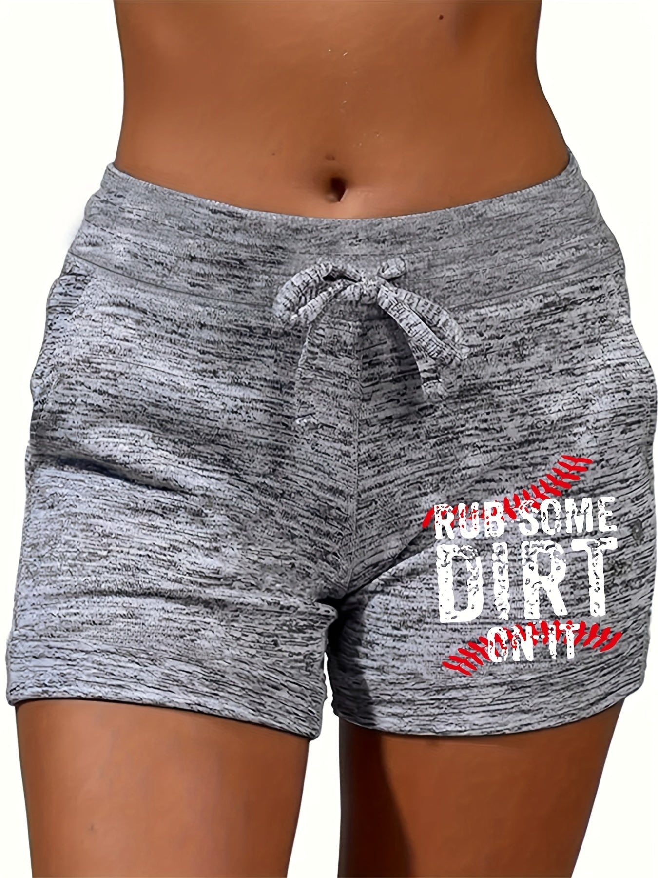 Dirt Print Drawstring Shorts - Summer & Spring Casual Style