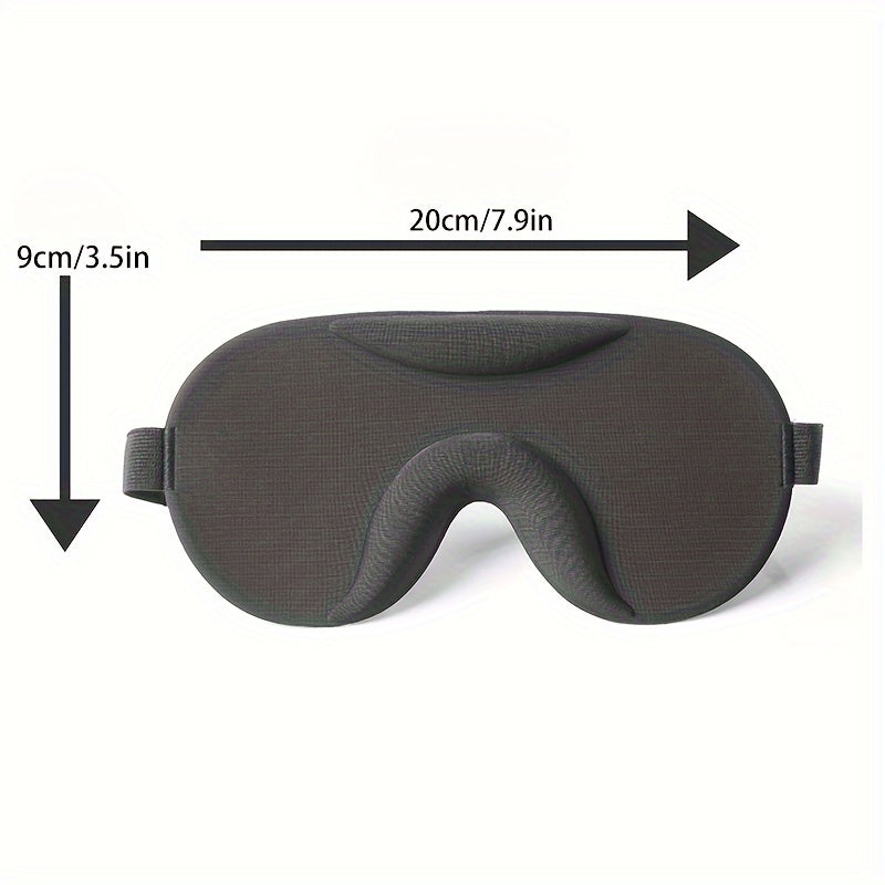 Solid Sleep Eye Mask Adjustable Strap Lightweight Blackout Blindfold