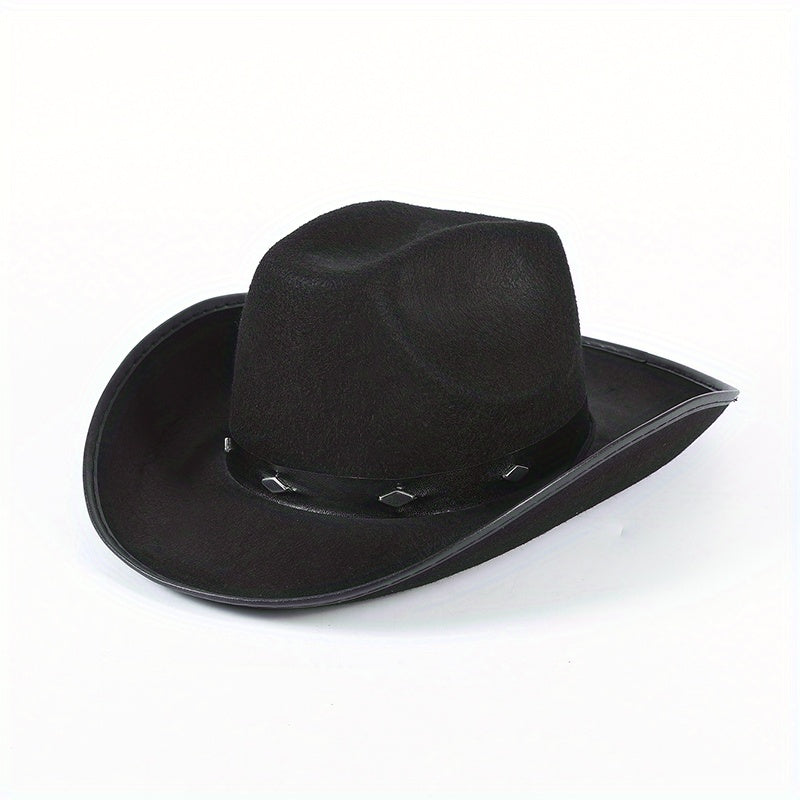Y2K Belt Decor Jazz Fedora Cap Trilby Hat Wide Brim Sun Hats
