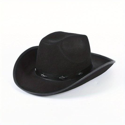 Y2K Belt Decor Jazz Fedora Cap Trilby Hat Wide Brim Sun Hats
