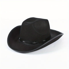 Y2K Belt Decor Jazz Fedora Cap Trilby Hat Wide Brim Sun Hats