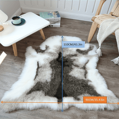 Faux Fur Rug Plush Washable Acrylic Polyester Blend Animal Fur Rug